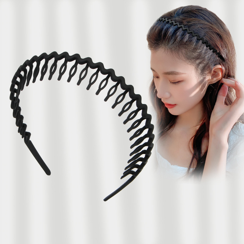 Ring Toss Outdoor - Matte Black Hair Hoop Non-Slip HairBand