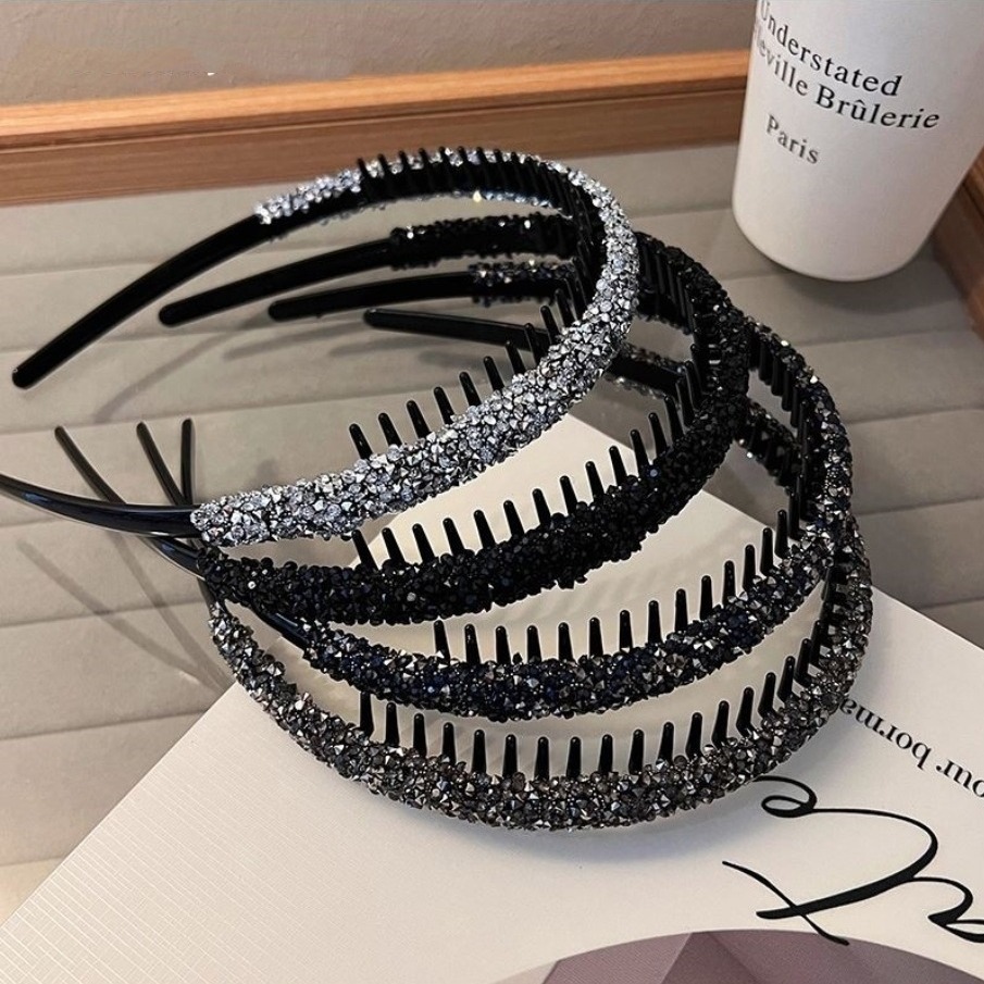 Non-slip Rhinestone Hair Hoops - Ring Toss Outdoor 评论和价格