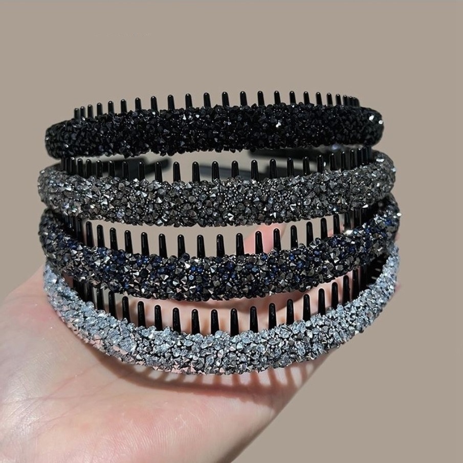 Non-slip Rhinestone Hair Hoops - Ring Toss Outdoor 评论和价格