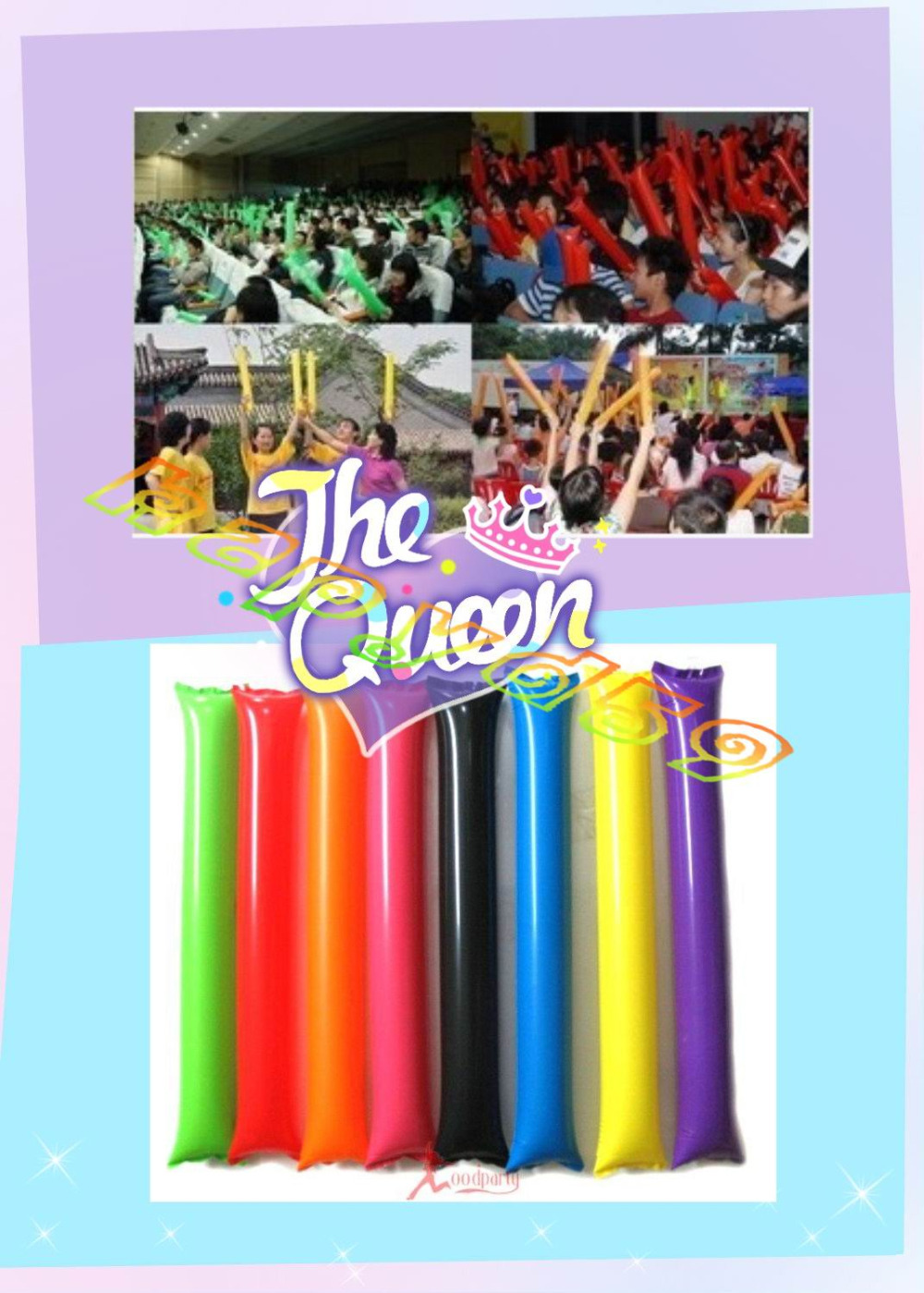 100pcs 60cm clapper ballon bea - Party Games Gender Reveal 评论和价格