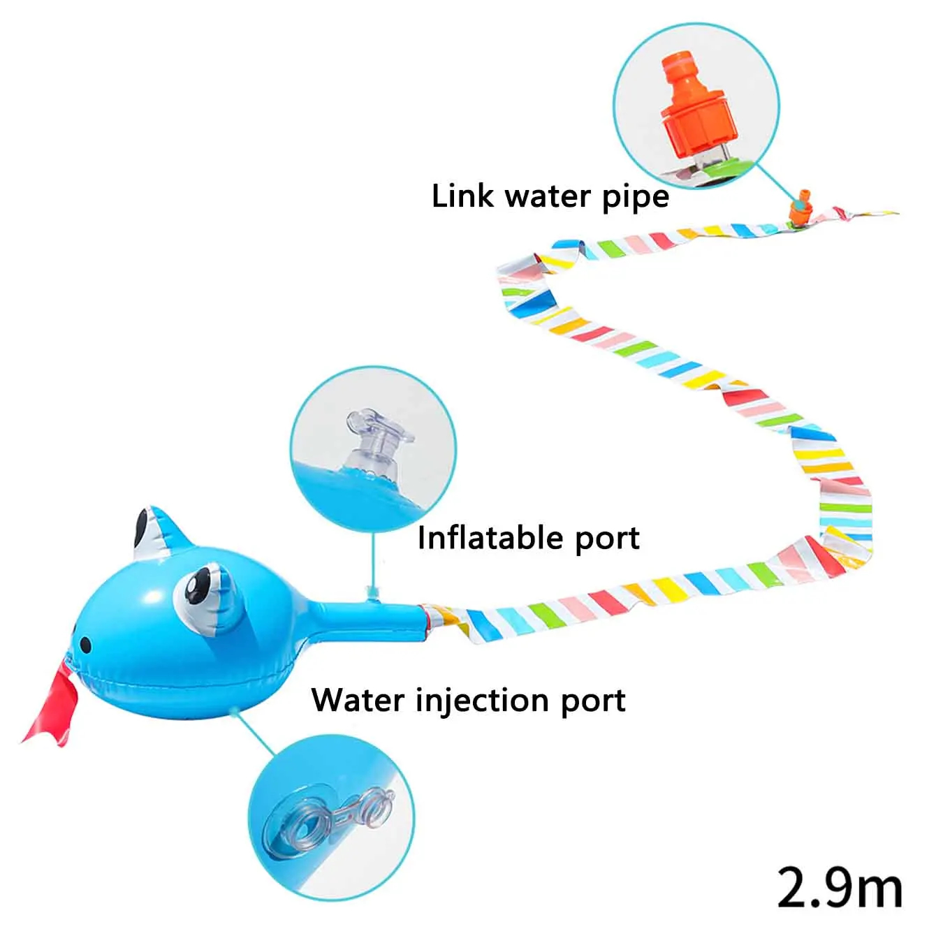 Inflatable Water Spray Snake T - Party Games Kids Indoor 评论和价格