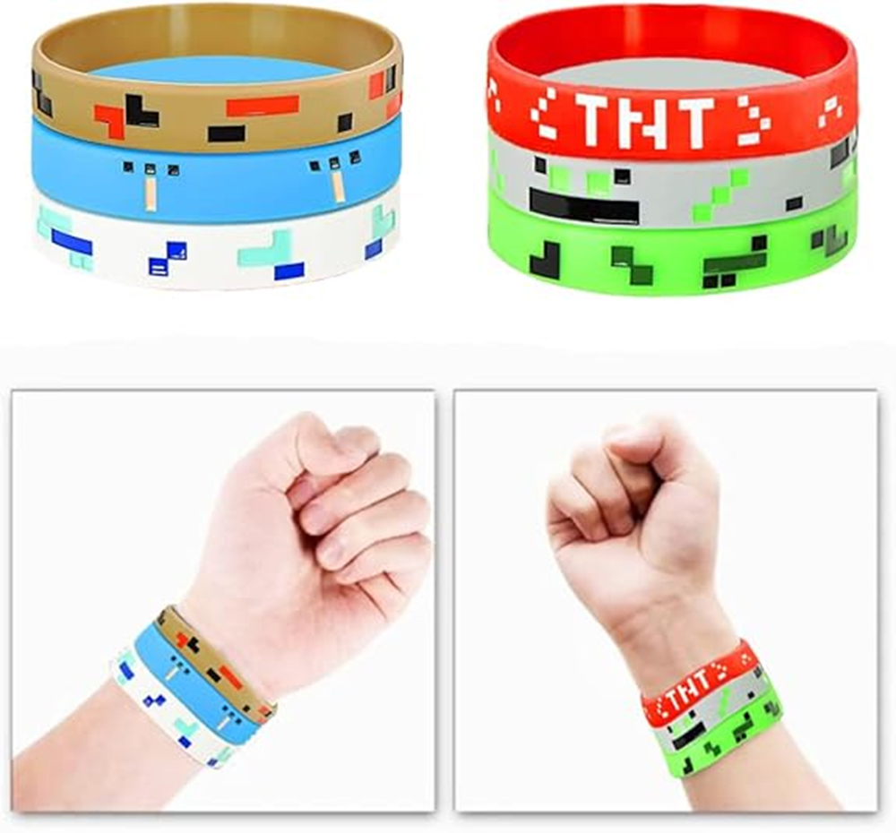 24pcs Pixelated Theme Bracelet - Party Games Adult Birthday 评论和价格