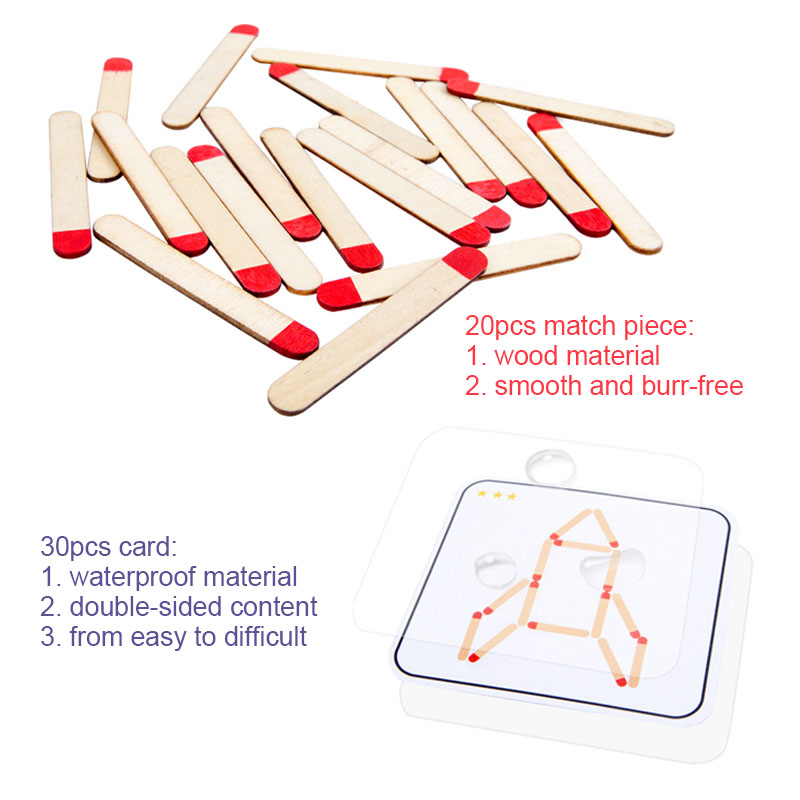 Montessori Matches Puzzles Gam - Party Games Kids Indoor 评论和价格